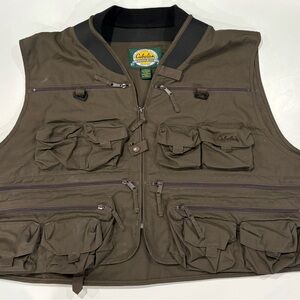 Cabela's Olive outdoor hunting/fishing vest 3XL Reg